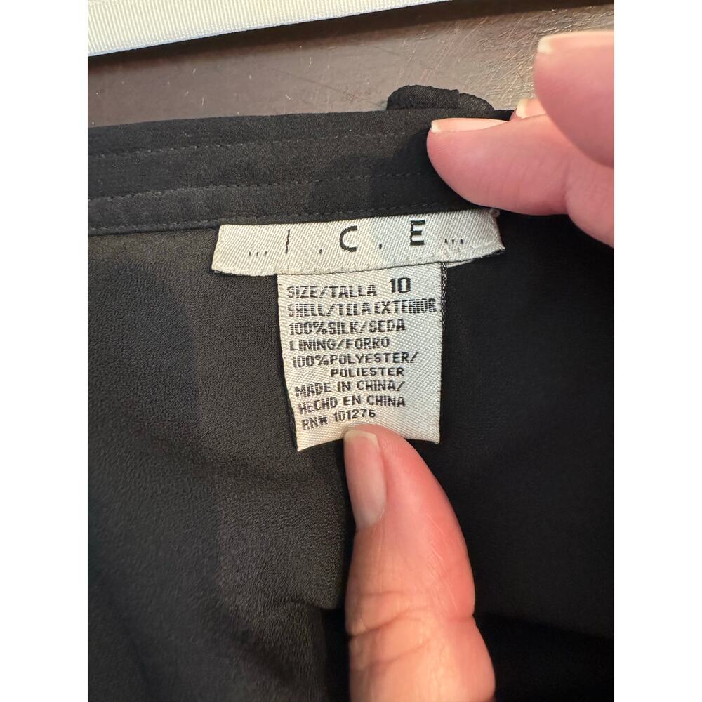 I.C.E. Dress Strapless Sied Zip Size 10 TALLA